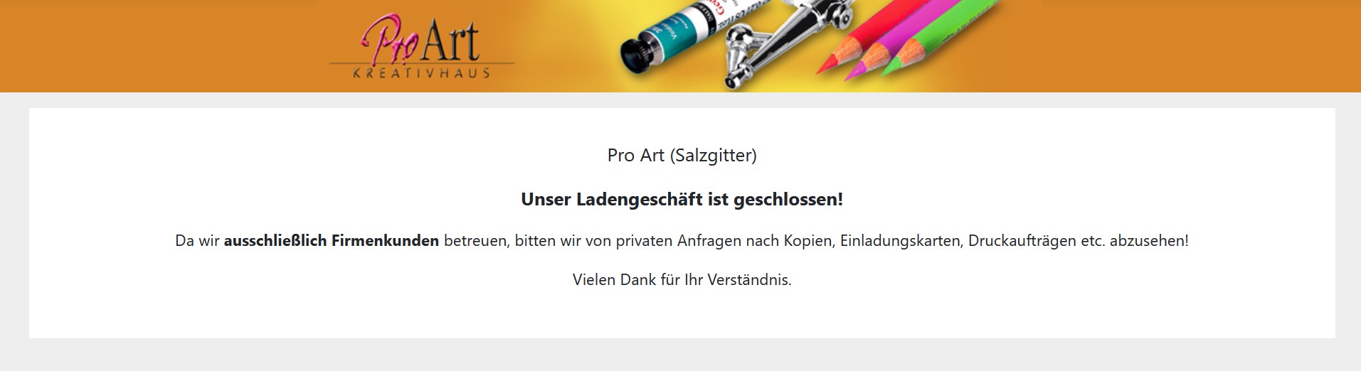 Webseite ProArt Salzgitter